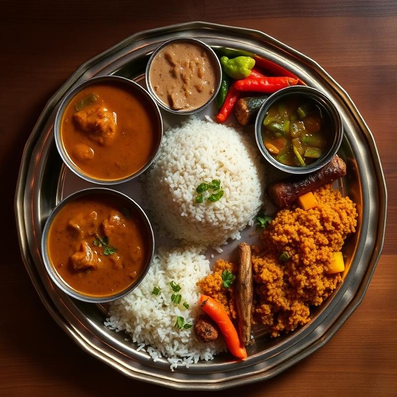 Authentic Nepali thali plate served by a Zaaou partner restaurant